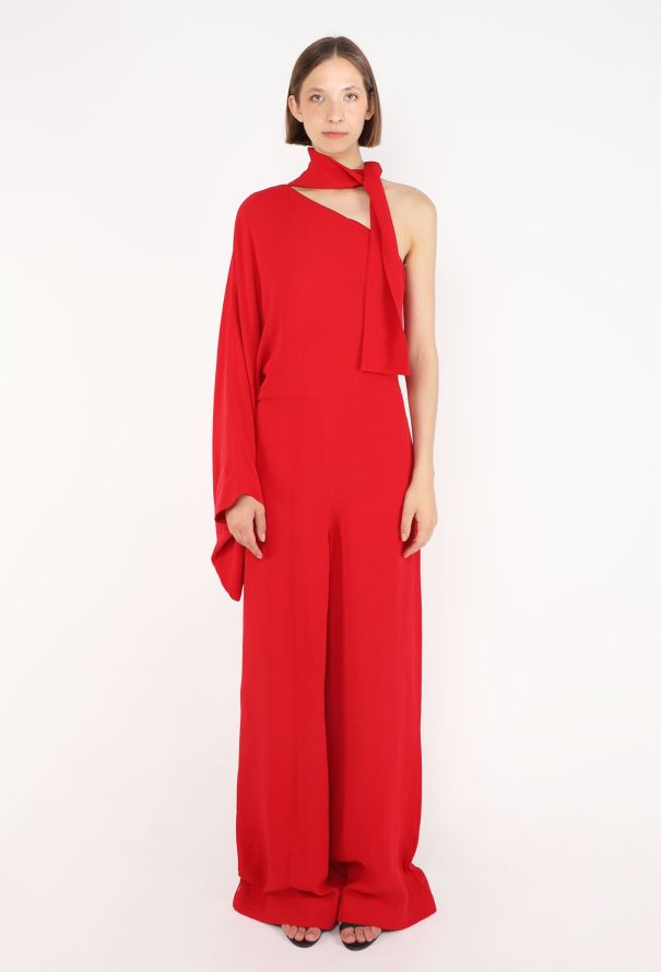 Valentino One-Shoulder Silk Jumpsuit, Resort 2015 - 4