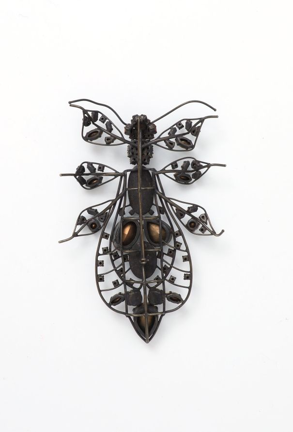 Vintage Fine Jewelry Embellished Dragonfly Brooch - 5