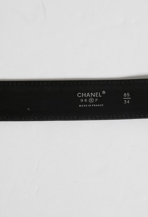 Chanel S/S 1996 'CC' Buckle Leather Belt - 9