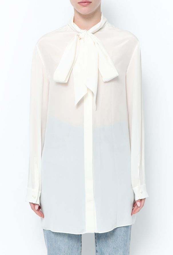 Valentino F/W 2019 Galaxy Rose Lavallière Blouse - 3