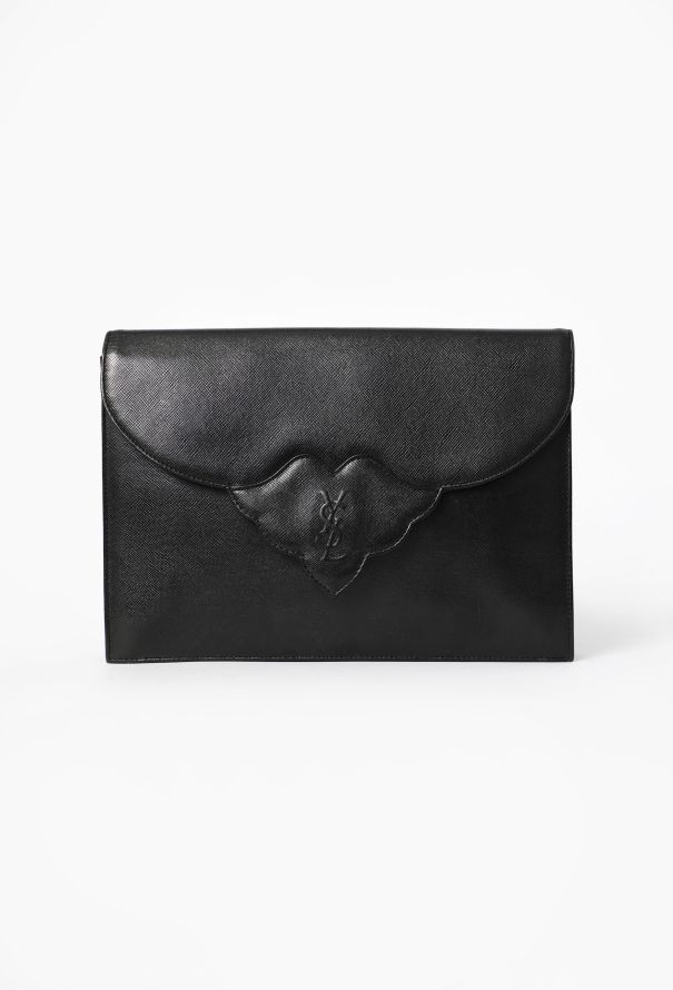 Saint Laurent Vintage Couture Saffiano Leather Pochette - 1
