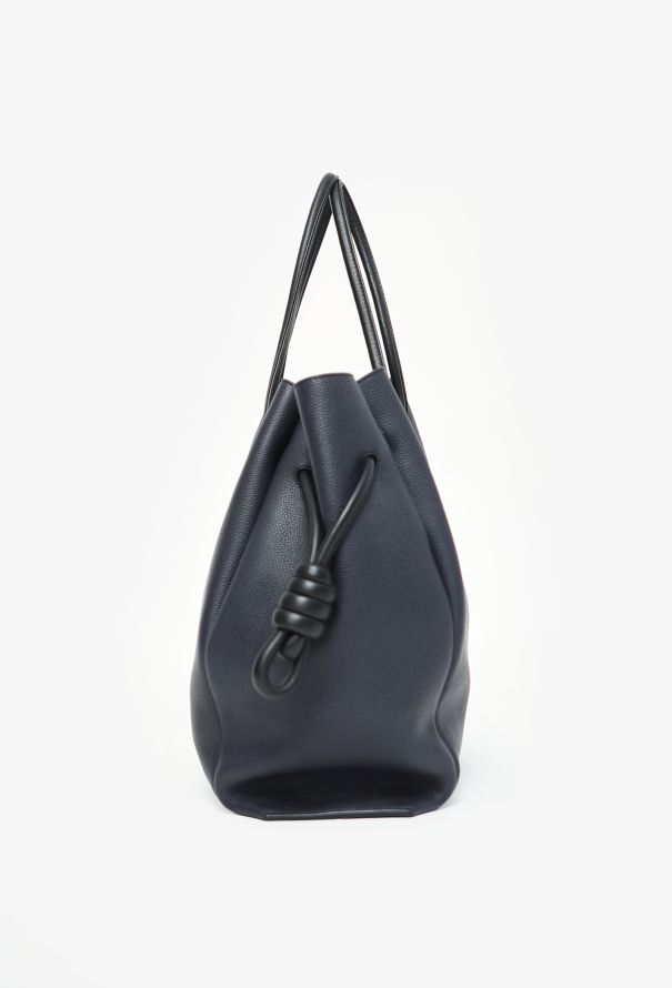 Loewe Flamenco Grained Leather Tote in Deep Navy - 4
