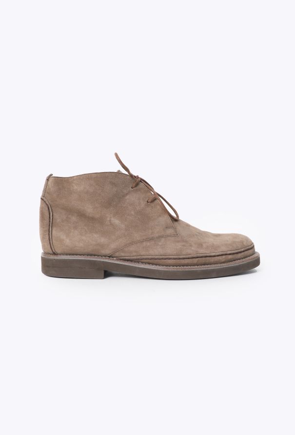 Loro Piana 2024 Suede Lace-Up Ankle Boots - 1