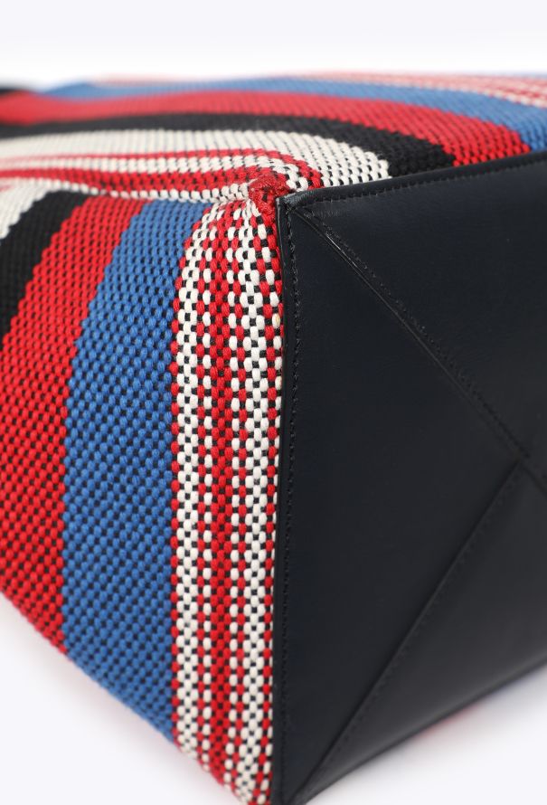 Céline Striped Canvas Phantom Cabas Tote - 8