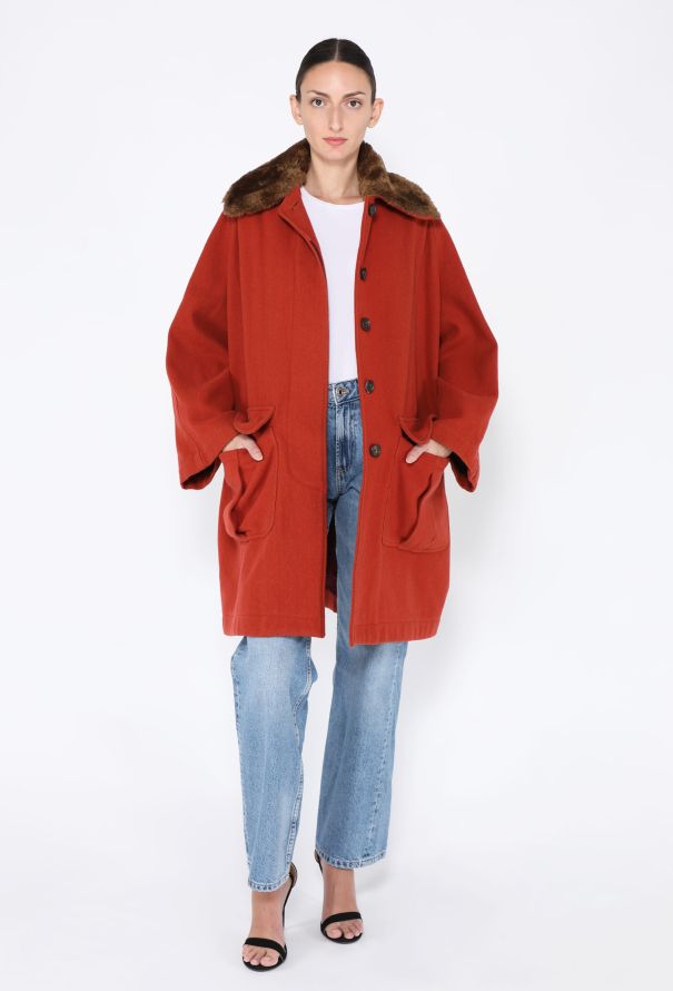 Romeo Gigli 1993 Faux Shearling Peacoat - 4