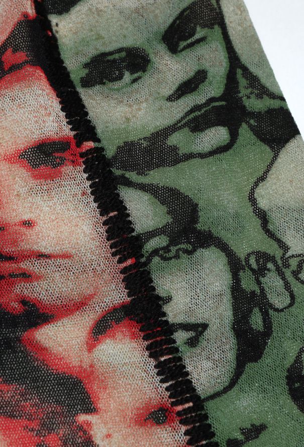 Jean Paul Gaultier Rare F/W 1992 Mesh Face Print Top - 6