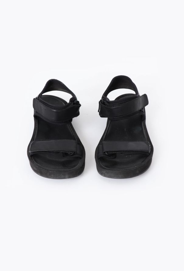 The Row 2020 Leather Hook-and-Loop Sandals - 4