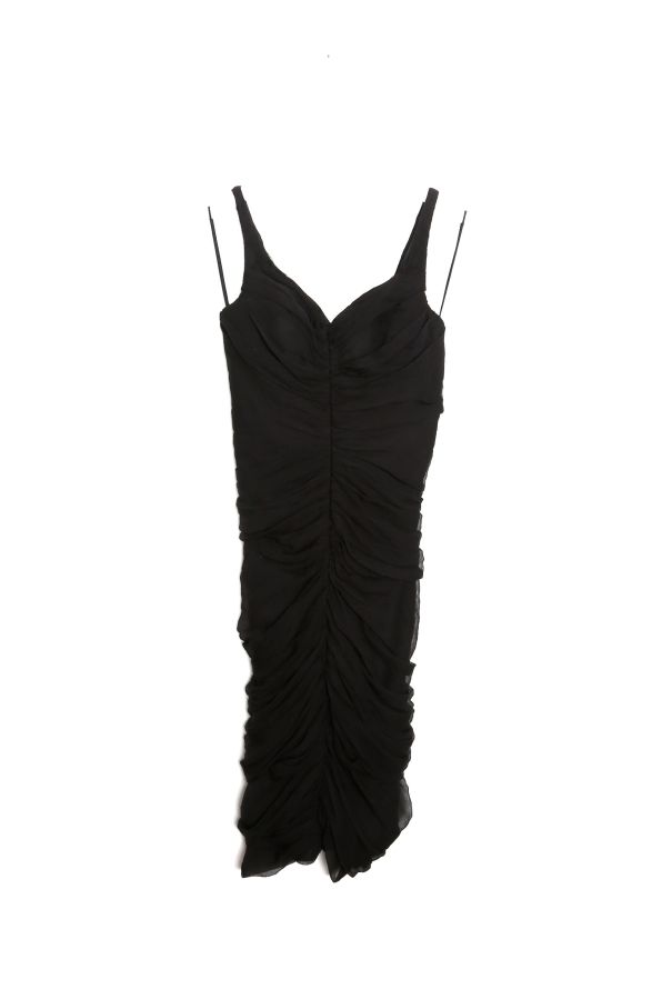 Alexander McQueen COLLECTOR F/W 2005 Ruched Chiffon Dress - 6