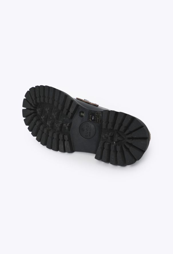 Gucci Embroidered Horsebit Platform Loafers - 5