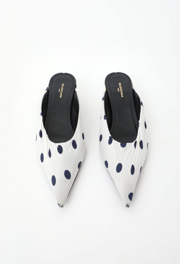 Balenciaga F/W 2017 Chiffon Knife Mules - 4