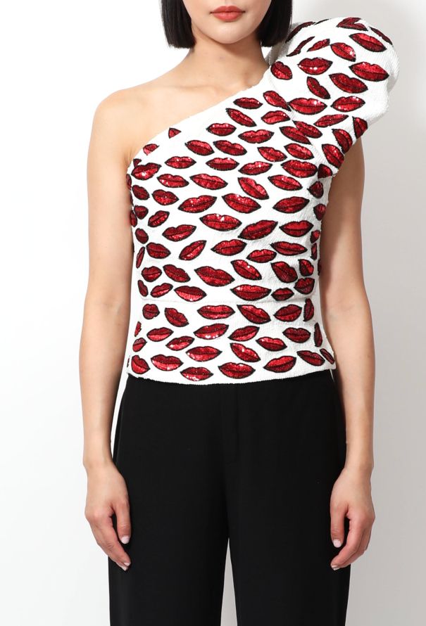Saint Laurent Iconic S/S 2014 Sequin Lip Top - 3