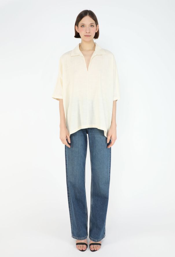 The Row 2024 Wen Ivory Linen Tunic - 1