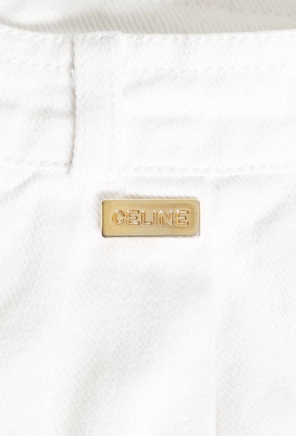 Céline 70s Jean's High-Waisted White Denim Skirt - 6