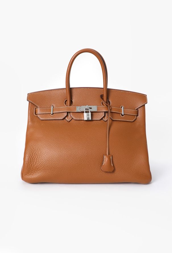 Hermès Gold Taurillon Clémence Birkin 35 - 1
