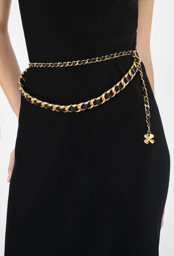 Chanel COLLECTOR 1993 Clover Chainlink Belt - 1