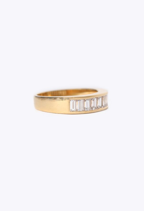 Vintage Fine Jewelry 18k Yellow Gold & Diamond Baguette Ring - 3