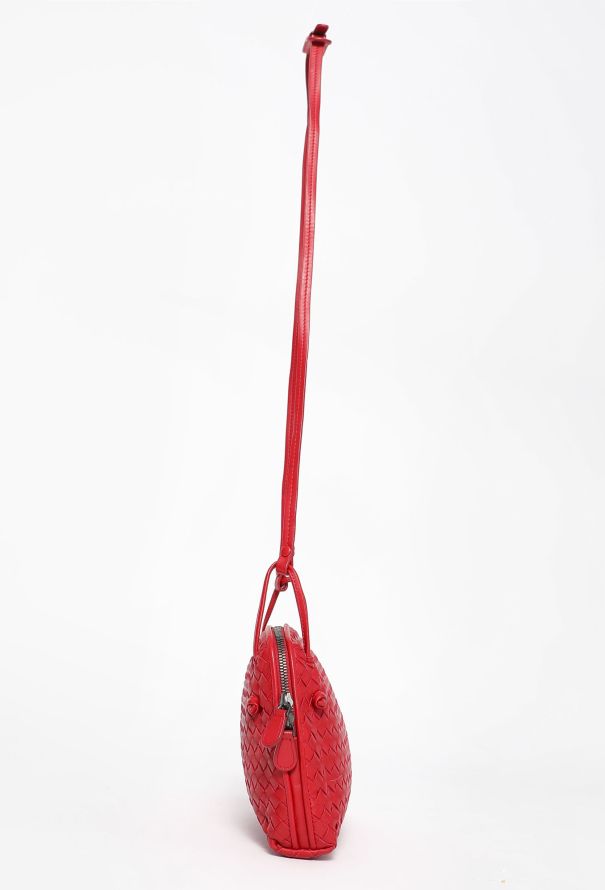 Bottega Veneta Red Intrecciato Nodini Crossbody Bag - 4