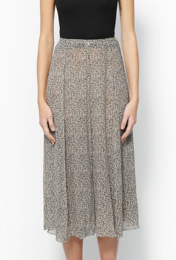 Calvin Klein '90s Printed Silk Skirt - 2