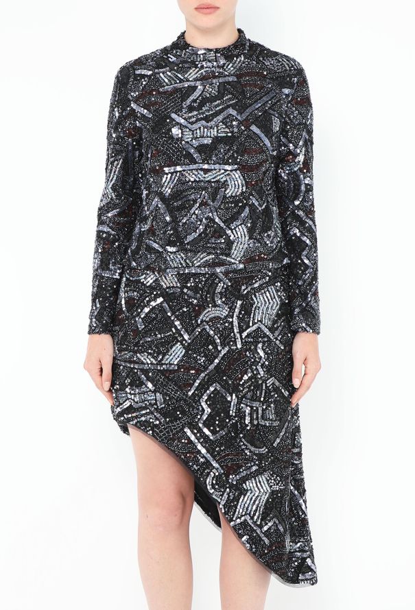 Rodarte F/W 2017 Asymmetrical Beaded Ensemble - 4