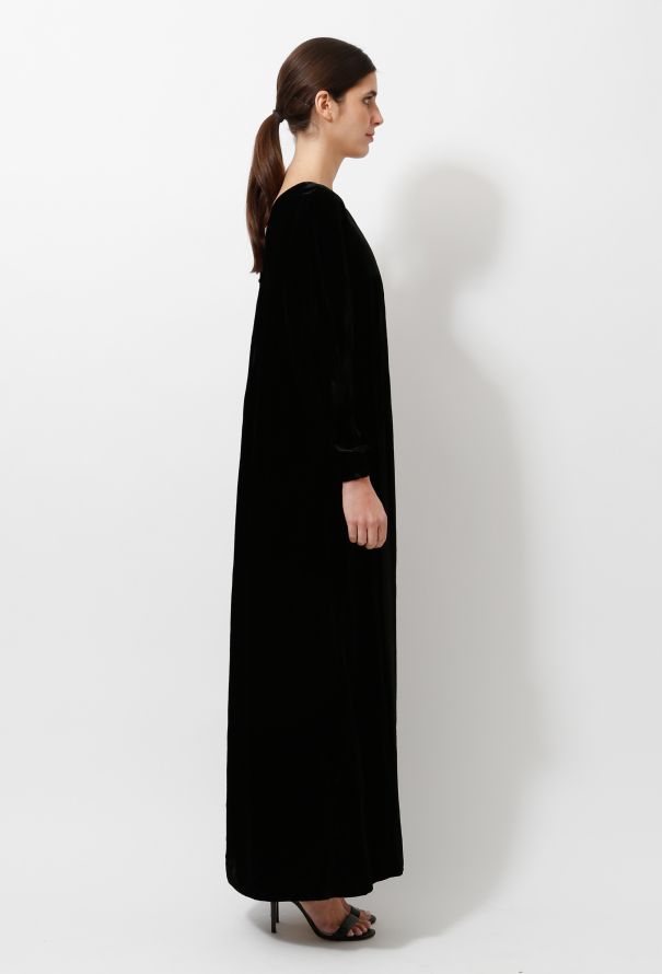 Saint Laurent 60s Couture Velvet Maxi Dress - 5