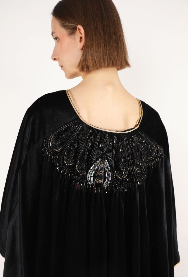 Bill Gibb Byzantine Embellished Velvet Kaftan, 1976 - 6