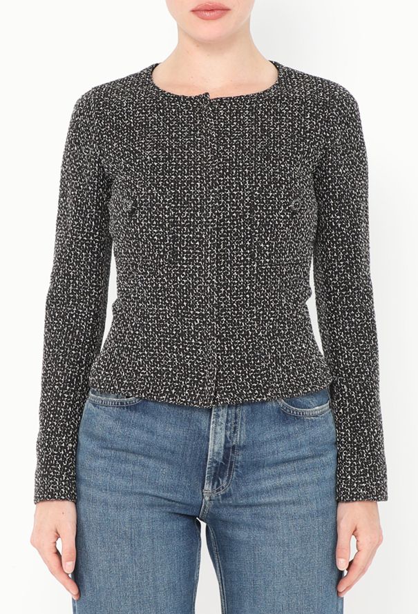 Chanel 2008 Bicolor Tweed Zip Jacket - 4