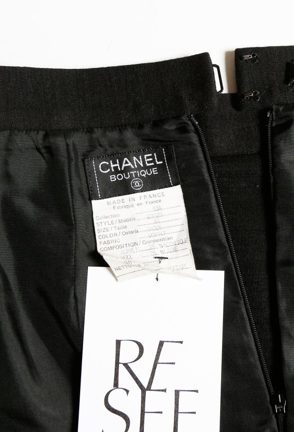 Chanel 1993 High-Waisted Knit Skirt - 4