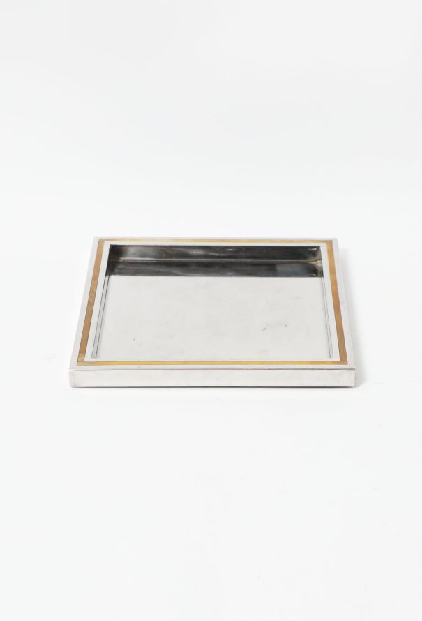 Vintage Objects & Decor Willy Rizzo '70s Steel Tray - 1
