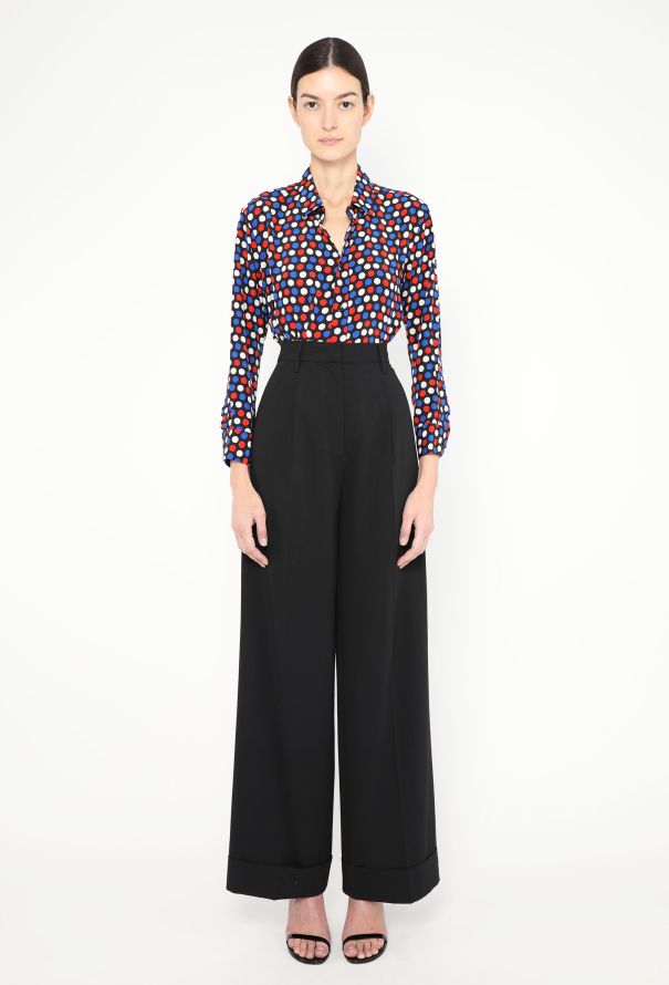 Saint Laurent Polka Dot Silk Blouse - 1