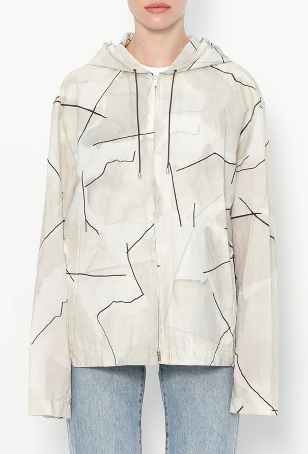 Hermès Vintage Graphic Hooded Rain Jacket - 1