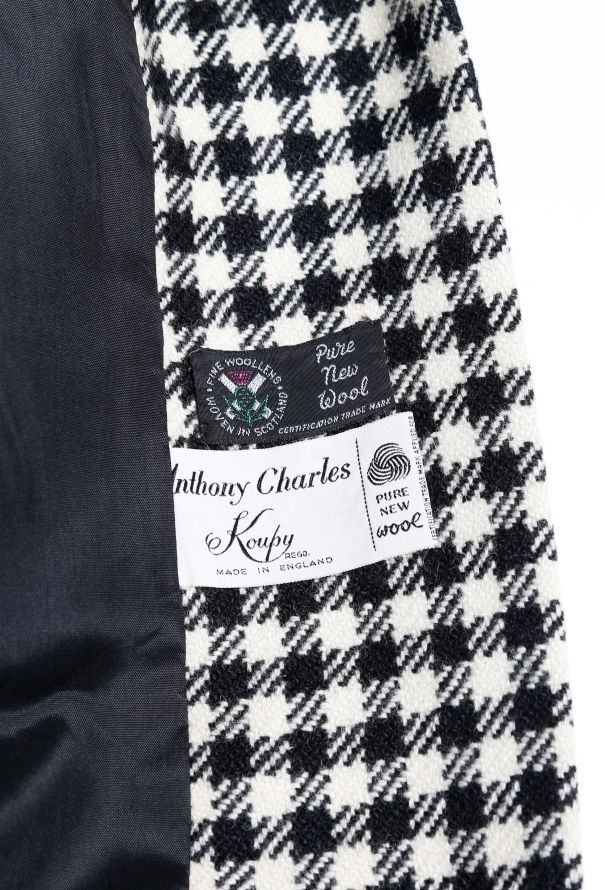 60s Houndstooth Vinyl Coat - 4