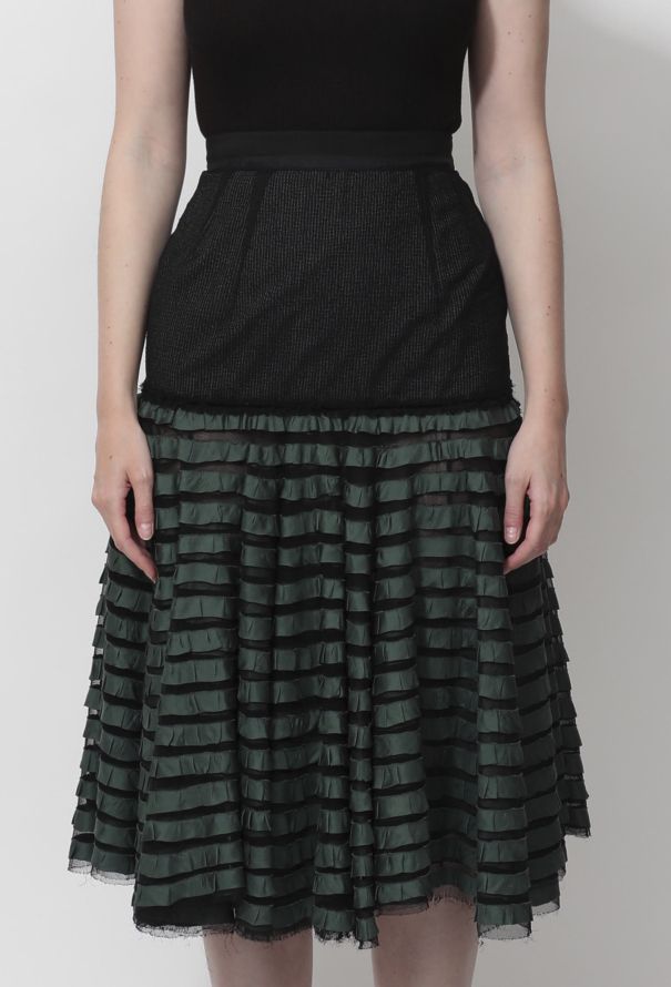 Louis Vuitton F/W 2004 Tiered Ruffled Midi Skirt - 3