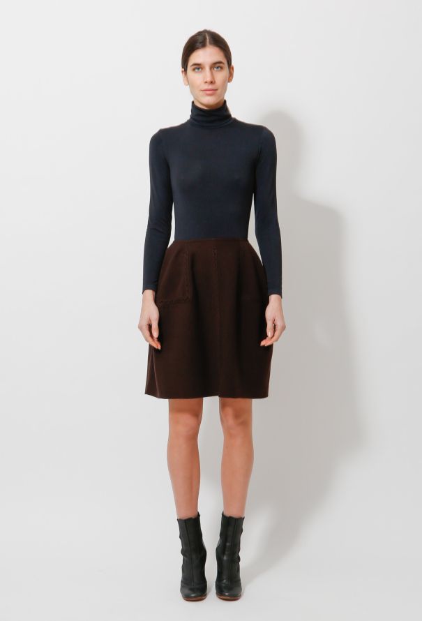 Alaïa Braided Trim Wool Skirt - 1