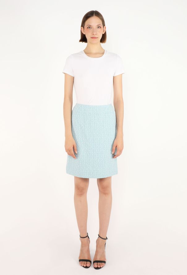 Chanel Pastel Bouclé Tweed Skirt, 1997 - 1