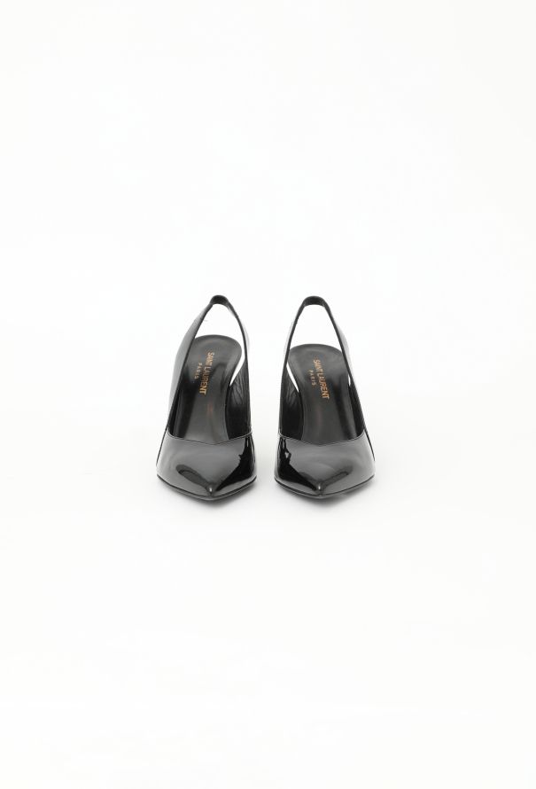Saint Laurent Patent Leather Slingback Heels - 3