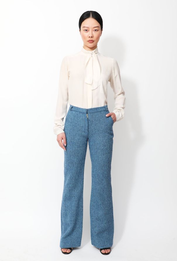 House Of Holland Herringbone Wool Trousers - 2