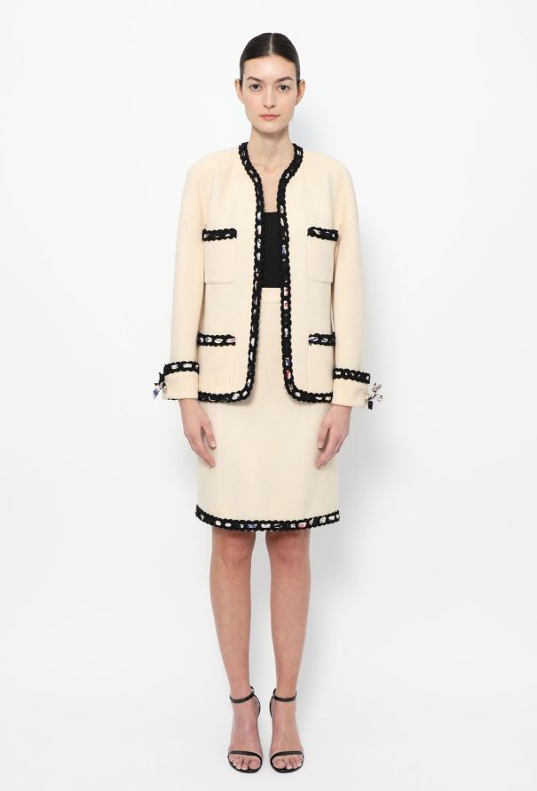 Chanel COLLECTOR S/S 1991 Bouclé Poker Card Ensemble - 1