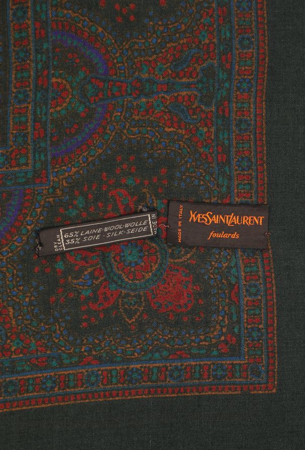 Saint Laurent Vintage Paisley Printed Shawl - 6