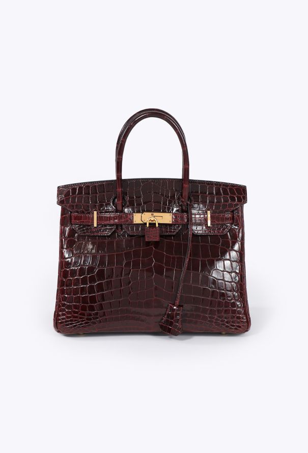 Hermès Exquisite Shiny Bordeaux Niloticus Birkin 30 - 1