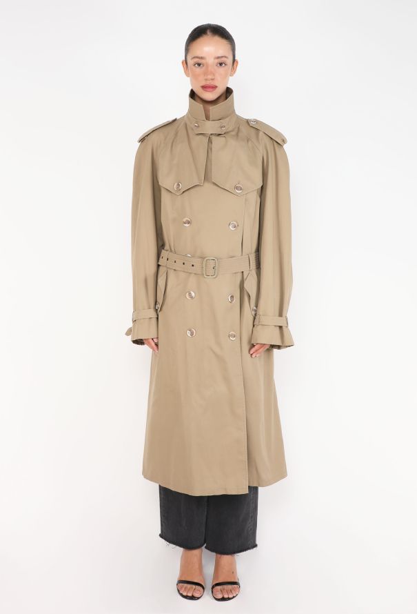 Saint Laurent Gabardine Belted Trench, F/W 1986 - 3