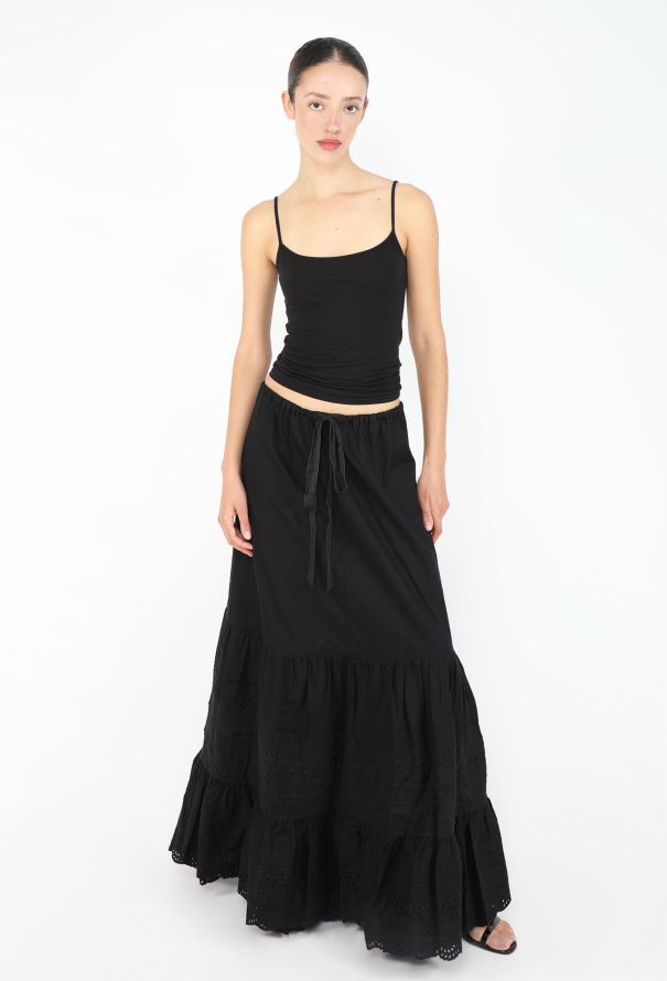 Miu Miu Vintage Broderie Maxi Skirt - 1