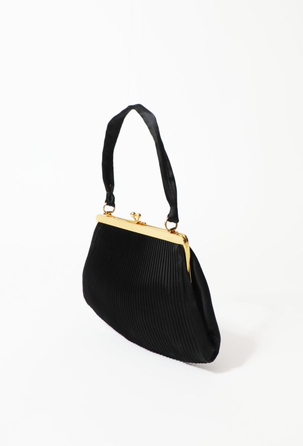 Exquisite Vintage Pleated Satin Minaudière - 2
