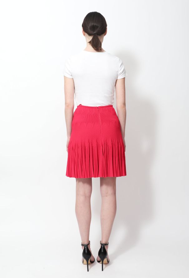 Alaïa Pleated Knit Mini Skirt - 3