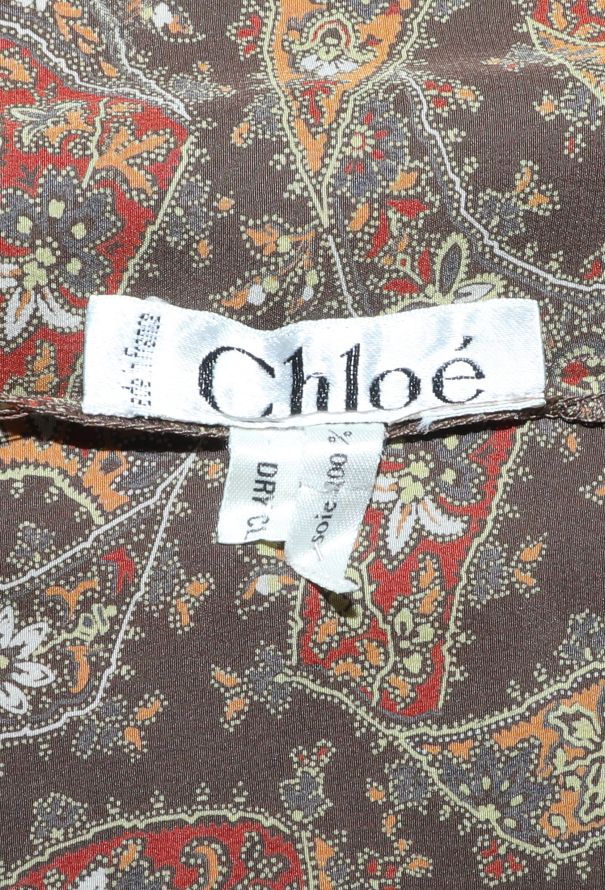 Chloé '80s Paisley Print Silk Blouse - 6