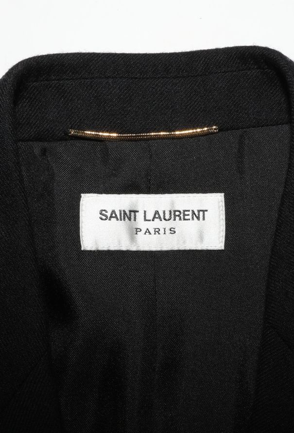 Saint Laurent Metallic Leather Trim Blazer, S/S 2018 - 7