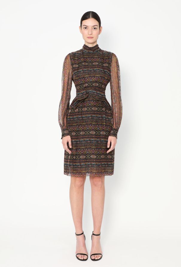 Valentino 2014 Printed Organza Dress - 1