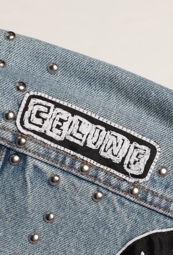 Céline 2021 Studded Denim Patchwork Jacket - 10