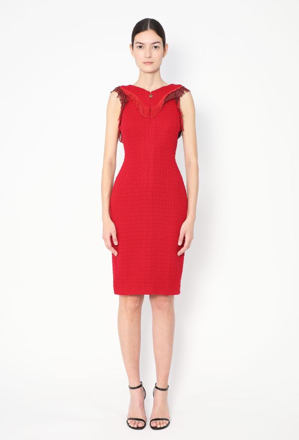 Chanel Pre-Fall 2014 Paris-Dallas Tweed Fringe Dress - 1