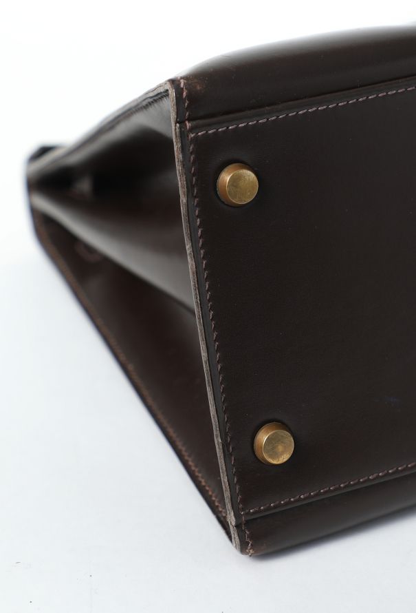 Hermès Rare 1957 Marron Box Kelly Sellier 32 - 10