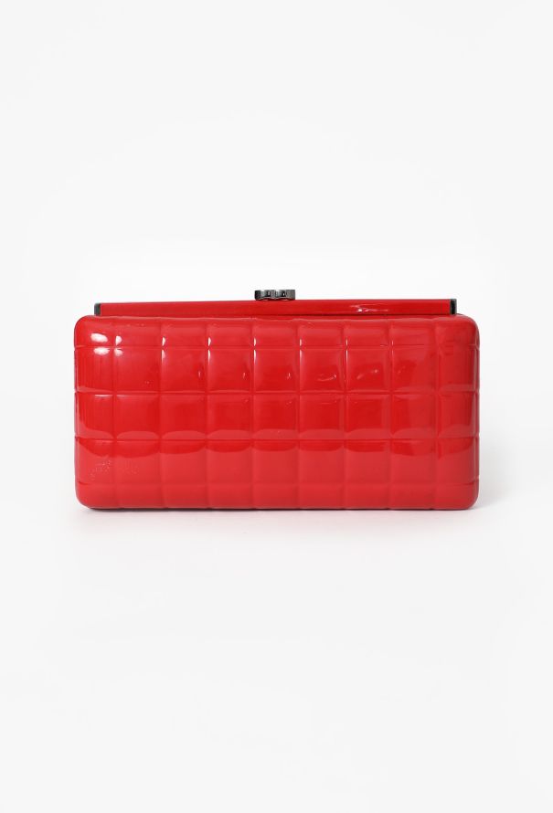 Chanel Patent Chocolate Bar Clutch - 1